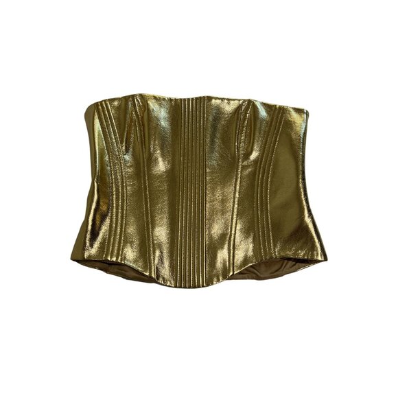 Rozie Corsets Strapless Corset Top in Gold - Picture 1 of 5